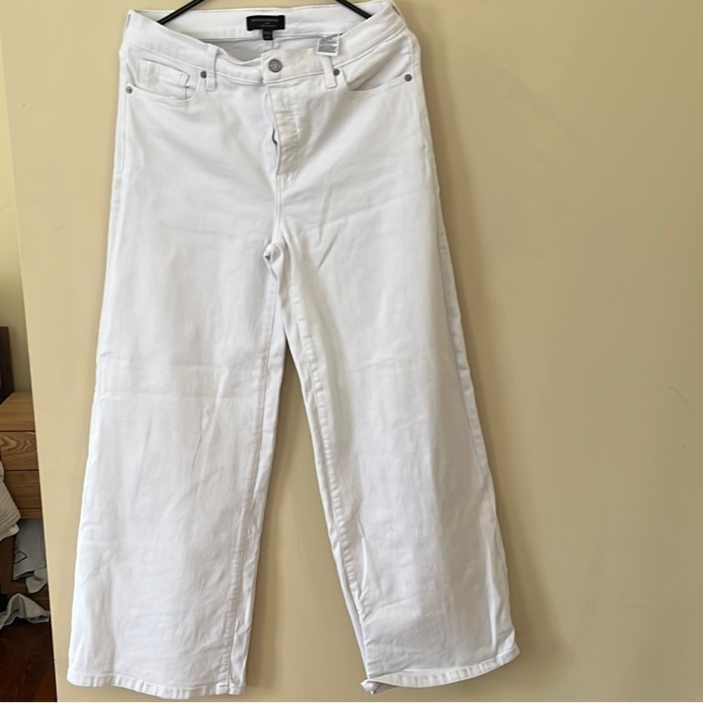 Banana Republic Women's Crisp White Wide-Leg Jeans